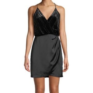 ASTR Callie Velvet & Satin Combo Dress